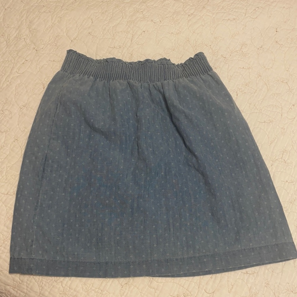 JCREW denim mini skirt